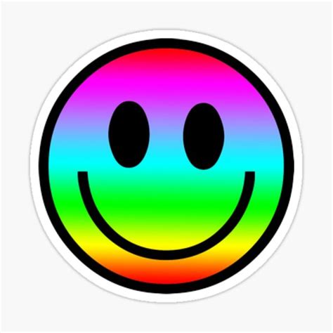 "Trippy rainbow smiley face " Sticker for Sale by Emilyy26 | Redbubble