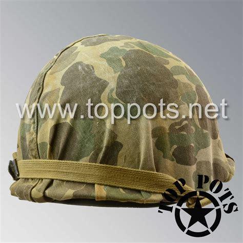 WWII USMC Aged Original M1 Infantry Helmet Fix Bale Shell and Liner wi - Top Pots - WWII US M-1 ...