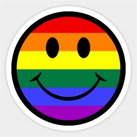 Smiley Face Rainbow Emoji - Smiley Face Rainbow Emoji - Sticker | TeePublic