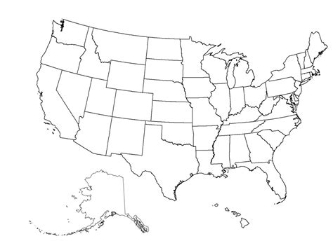 Us Printable Map Blank