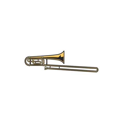 Brass Instrument Vector Hd PNG Images, Tenor Trombone Isolated Brass Musical Instrument, Tube ...