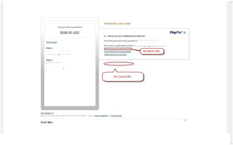 Paypal Payment Page not showing Cancel and Return to Paypal link - Stack Overflow