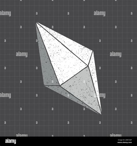 3D hexagonal bipyramid on a black background vector Stock Vector Image & Art - Alamy