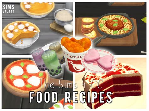 Sims 4 CC Food Recipes Mod Collection#N#If your sim... - Sims Galaxy