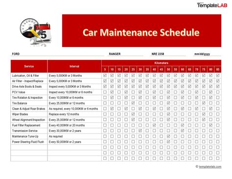 43 Printable Vehicle Maintenance Log Templates ᐅ TemplateLab