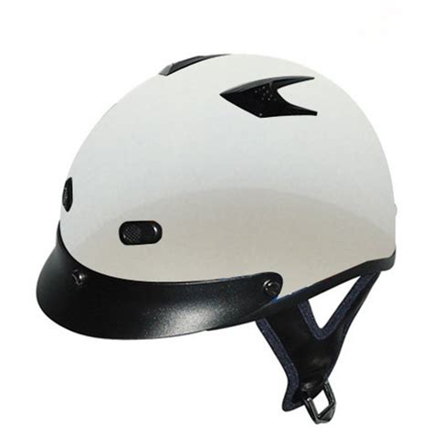 DOT White Vented Motorcycle Helmet