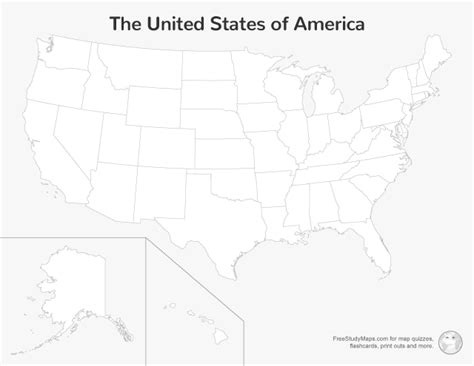 Printable Blank Map Of Usa Pdf