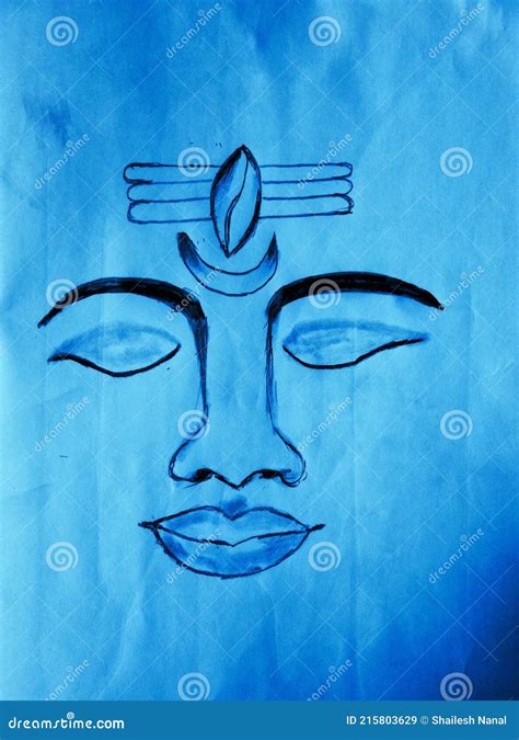 Shiva in deep meditation stock image. Image of closeup - 215803629