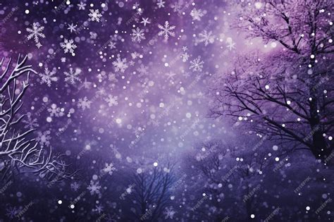 Premium AI Image | A purple background with snowflakes and a purple sky