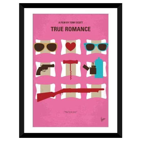 True Romance Minimal Movie Poster | True romance, Movie poster art, Minimal movie posters