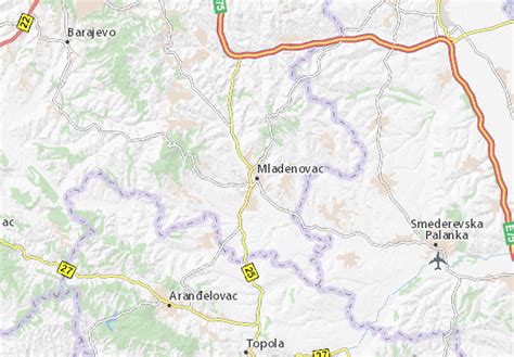 MICHELIN Mladenovac map - ViaMichelin