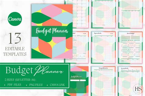 Editable Abstract Budget Canva Planner Graphic by Heyv Studio · Creative Fabrica