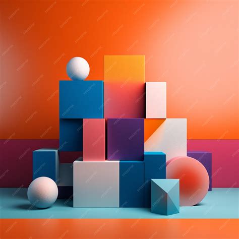 Premium AI Image | abstract geometric shapes