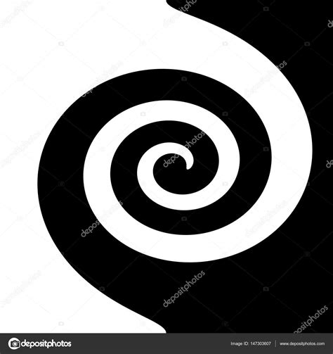 Black and white hypnotic spiral vortex hypnotic psychedelic expe — Stock Photo © entukio #147303607