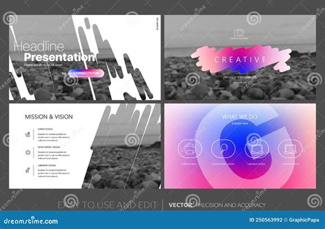 Creative Presentation Templates with Editable Design Elements and Infographics Stock Vector ...