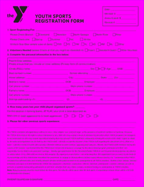 Baseball Registration Form Template Word Templates-2 : Resume Examples