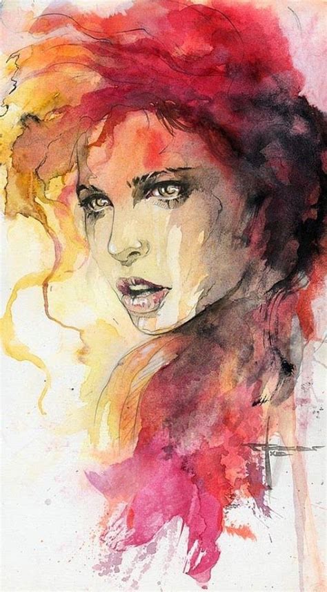 Beautiful Watercolor Paintings by Mekhz Watercolor Portraits, Watercolor And Ink, Watercolor ...