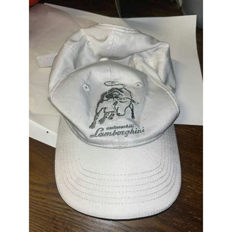 Lamborghini Lamborghini hat white strap back | Grailed