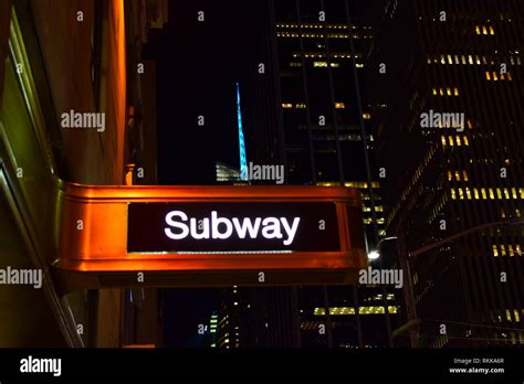 new york city subway sign Stock Photo - Alamy