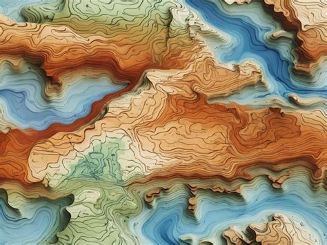 Premium Photo | Topographic contour lines map seamless pattern