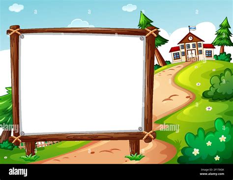 Blank banner in nature background illustration Stock Vector Image & Art - Alamy