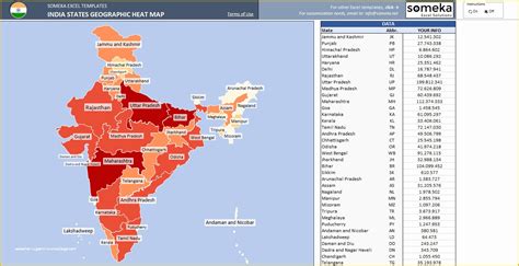 Free Excel Heat Map Template Of India States Geographic Heat Map Generator Excel Template ...