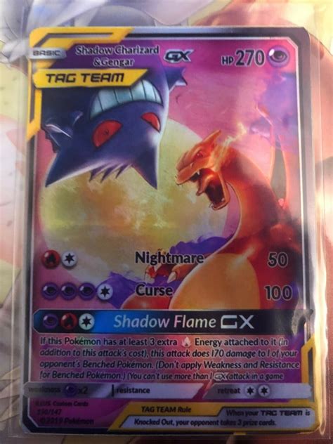 GX EX custom card vmax dynamax M Mega Pokemon Shadow Shiny Gengar Collections Pokémon