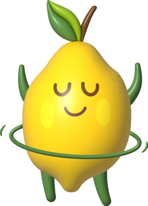 Lemon 3D Cartoon Character 19897573 PNG