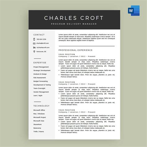 20+ Free And Premium Word Resume Templates [Download] in Microsoft Word Resumes Templates ...