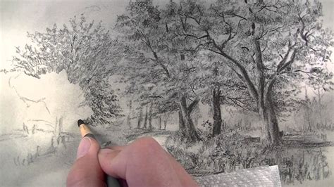 Charcoal Pencil Drawing Landscape - bestpencildrawing