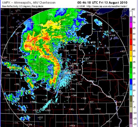 Bow Echo on Twin Cities Radar