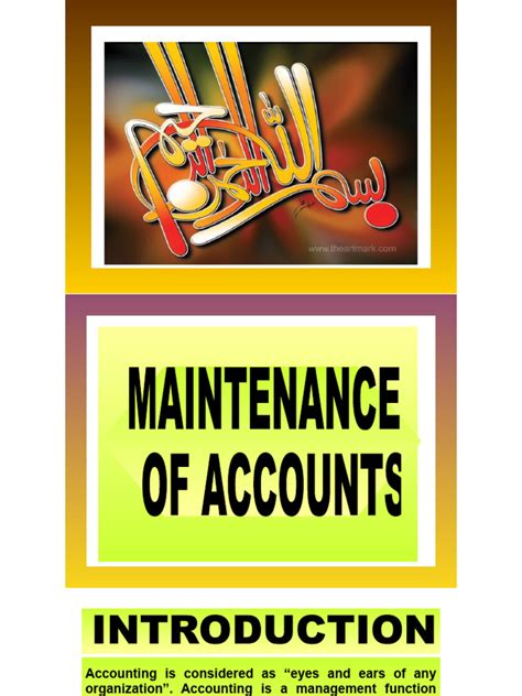 1.maintenance of Accounts | PDF | Debits And Credits | Money