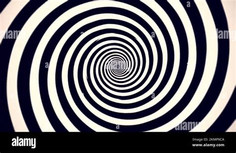 Black and White Hypnotic Spiral Animation Loop Stock Video Footage - Alamy