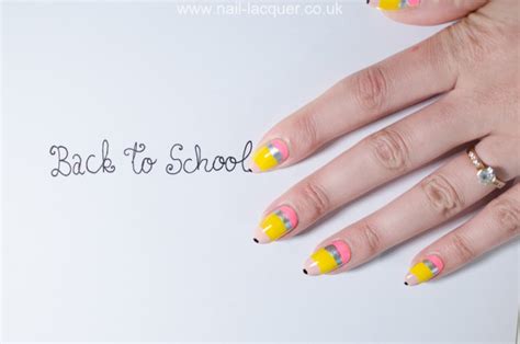 pencil nail art tutorial