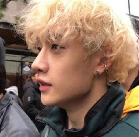 Blonde Bangs, Blonde Curly Hair, Hair Icon, Chris Chan, Stray Kids Chan, Crazy Kids, Hairstyles ...