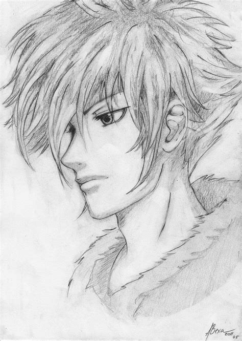 Anime Boy Sketches In Pencil