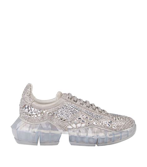 Jimmy Choo Diamond Crystal Sneakers - Lyst