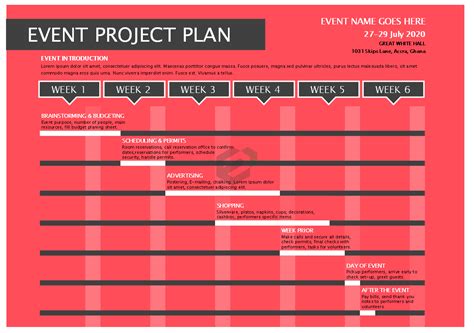 Download [Free] Event Project Plan Excel Template