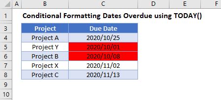 Excel Due Date Template