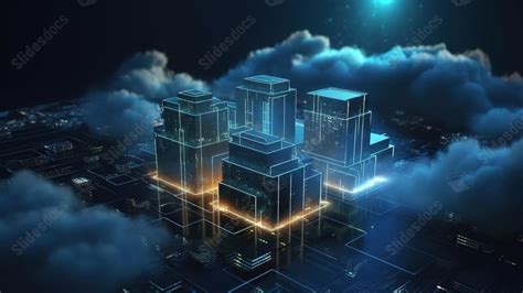 A City Between The Clouds And The Sun Powerpoint Background For Free Download - Slidesdocs