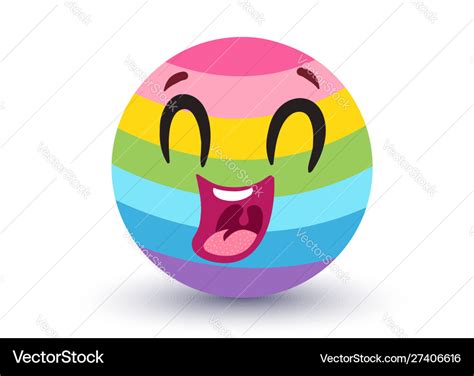 Rainbow emoji Royalty Free Vector Image - VectorStock