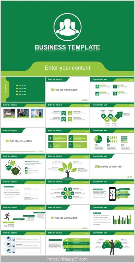 Green Business Report PowerPoint Templates | Business presentation templates, Powerpoint ...