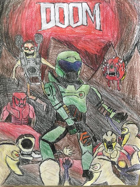 My Doom artwork is finished. Classic box art with 2016 designs! : r/Doom