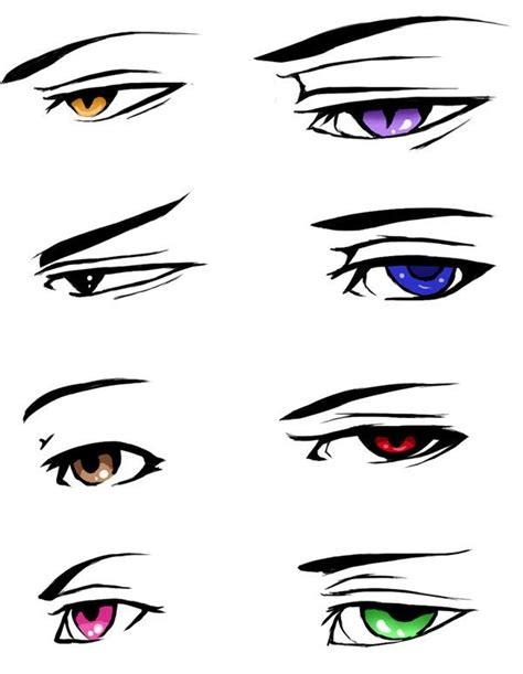 Anime Eyes Male Fun Coloring Pages