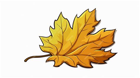 Detailed Sycamore Leaf Outline Vector Illustration Cartoon | Premium AI-generated vector