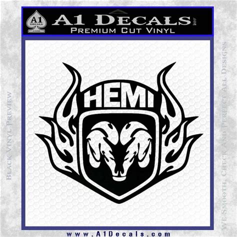 Dodge Ram Hemi Logo Vinyl Decal » A1 Decals