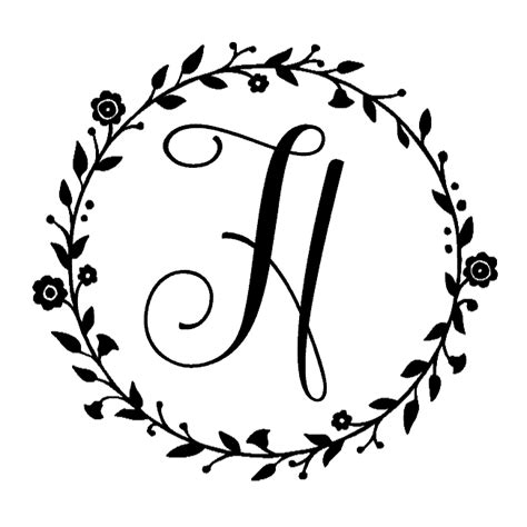 Letter H Monogram | Customize Online | Instant Download