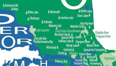 Typographic Map of Provincial Parks in Ontario Ontario Parks Map Camping Map Canada Map Custom ...