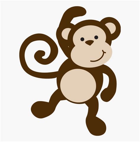 Transparent Hanging Monkey Clipart Black And White - Baby Safari Monkey , Free Transparent ...