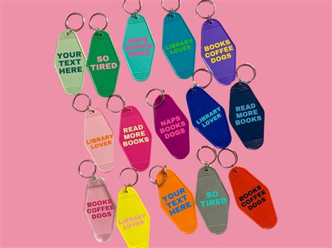 Custom Keychain Motel Keychain Personalized Keychain Colourful Gift Custom Gift Keychain ...